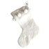 Cream Pom Pom Christmas Stocking in Hand Felted Wool - ARCADIA HOME